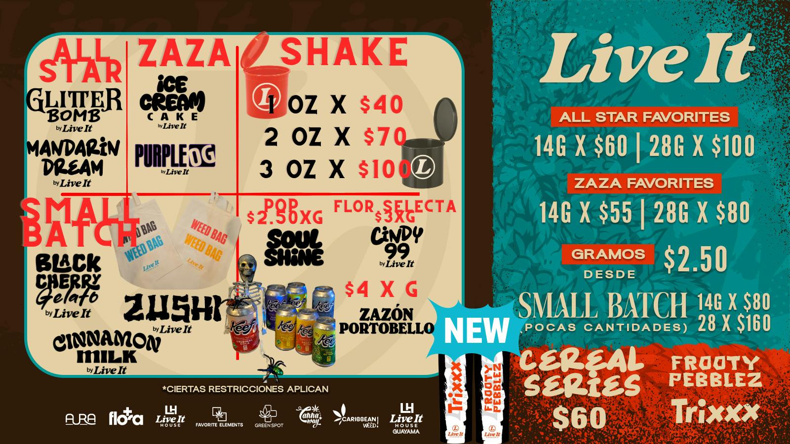 Live It House 🤯🔥 ¡G’S A $2.50, $3 Y $4! PRECIOS EXPLOSIVOS 🌿