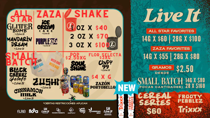 Live It House 🤯🔥 ¡G’S A $2.50, $3 Y $4! PRECIOS EXPLOSIVOS 🌿
