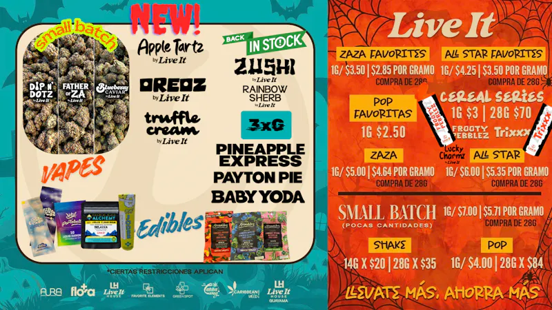 Live It House 💎SMALL BATCH: Dip N Dotz/Father Za/BB Caviar/Zush
