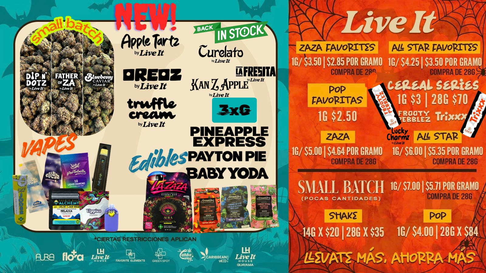Live It House 💎SMALL BATCH: Dip N Dotz/Father Za/BB Caviar/Zush