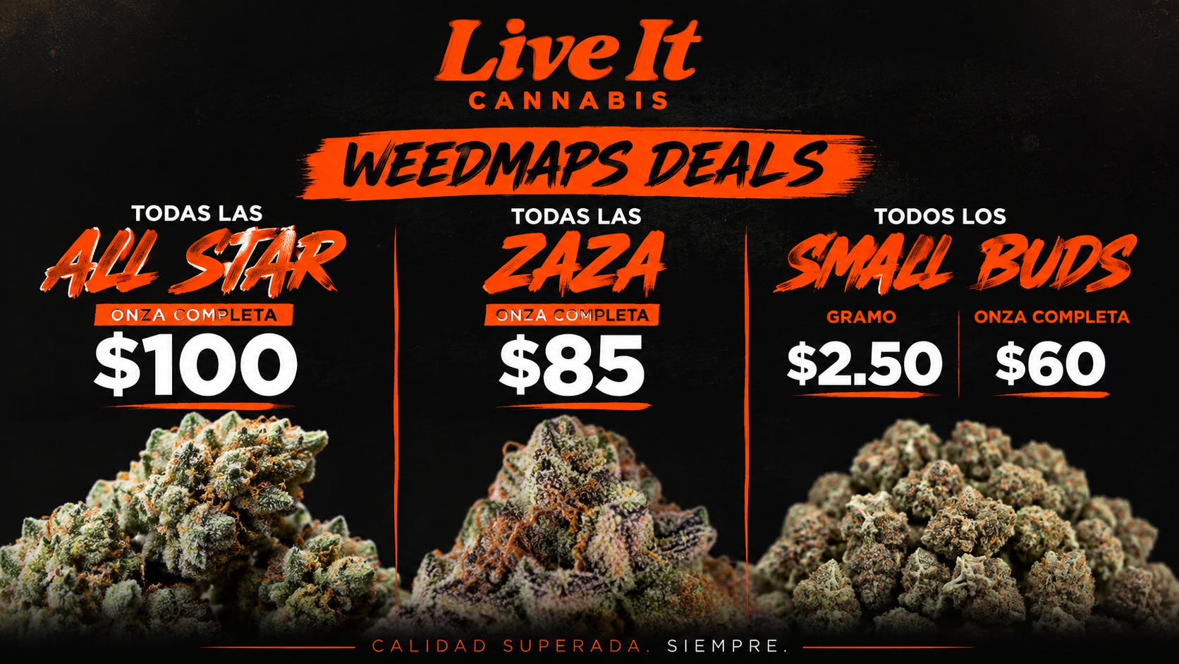 Caribbean Weed ALL STAR $100 • ZAZA $85 • SMALL BUDS DESDE $2.50