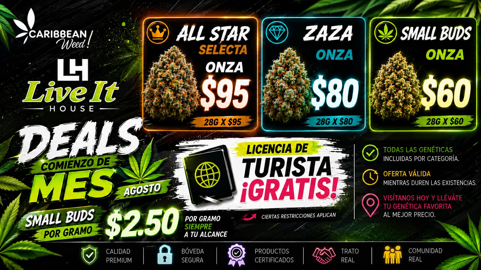 Caribbean Weed 2.50 el Gramito