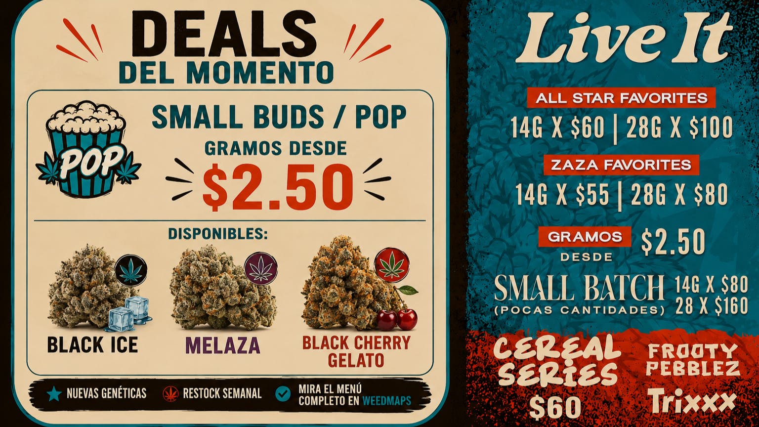 Caribbean Weed 🍿 Small Buds / Pop – Desde $2.50