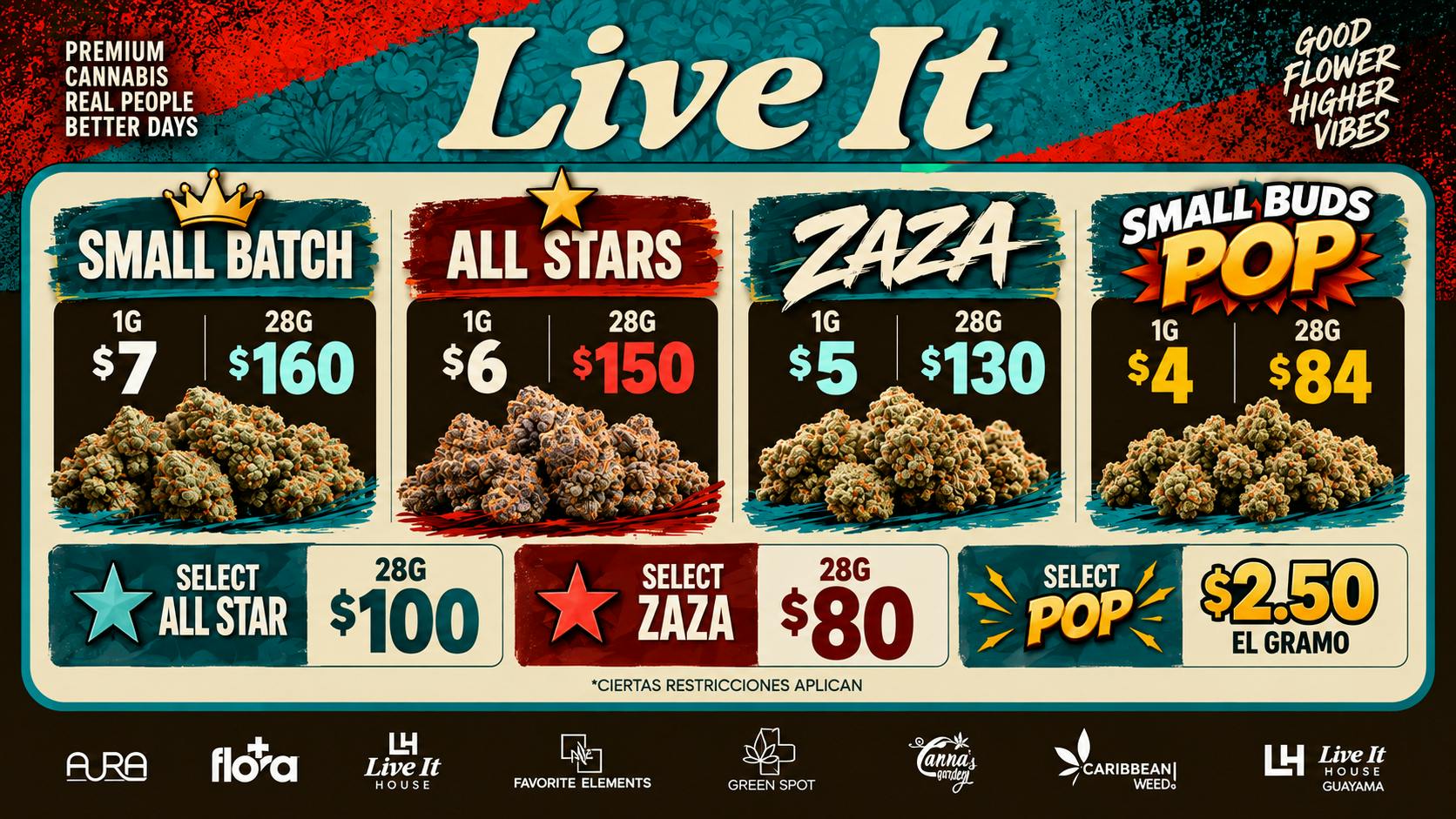 Caribbean Weed 🔥 CALIDAD POR GRAMO — LIVE IT 🔥