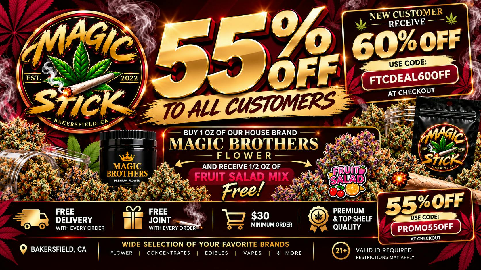 MAGIC STICK 55OFF + FREE JOINT + FREE DELIVERY