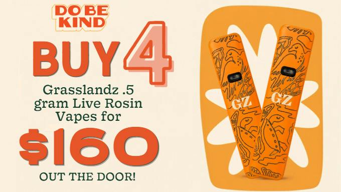 Do Be Kind BUY 4 GZ LIVE ROSIN VAPES $160
