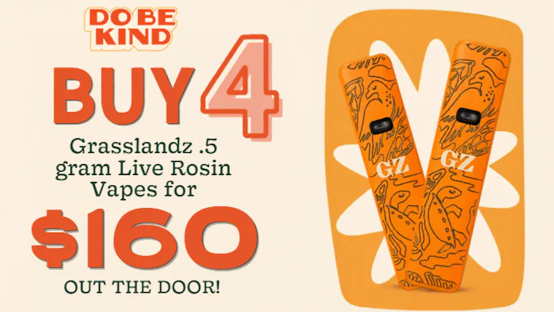 Do Be Kind BUY 4 GZ LIVE ROSIN VAPES $160