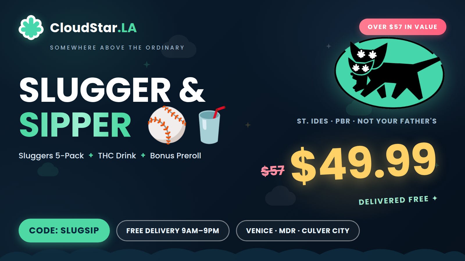 Cloudstar Slugger & Sipper: $49.99 Combo (Over $57 Value)