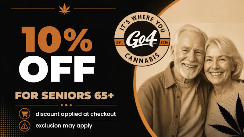 Go4 Cannabis Co. 10% off For Seniors (65+)