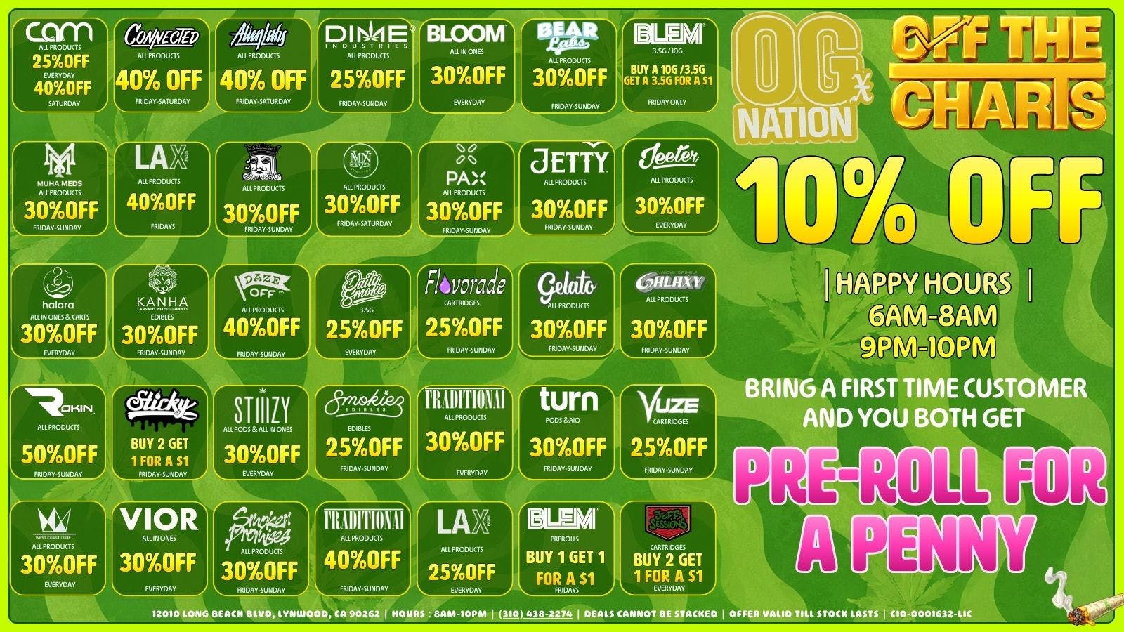 OG NATION X OFF THE CHARTS - LYNWOOD come shop with us !!!!💚🔥