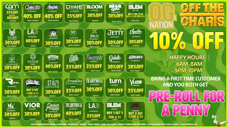 OG NATION X OFF THE CHARTS - LYNWOOD come shop with us !!!!💚🔥