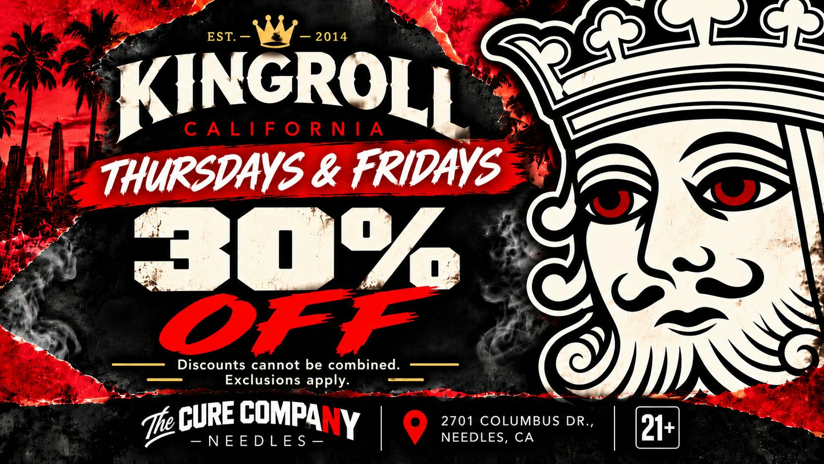 The Cure Company Needles KingRoll 30% Off Thursday & Friday
