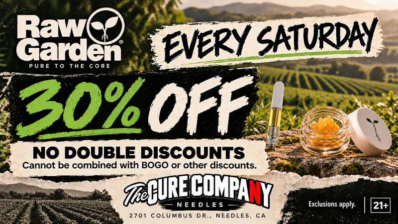 The Cure Company Needles Raw Garden Saturday 30% Off