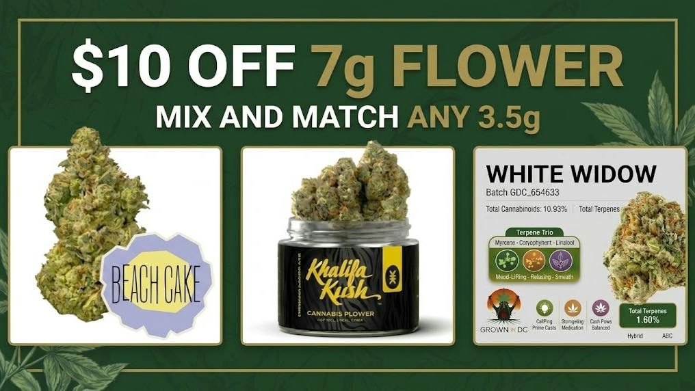 Produce $10 OFF 7g FLOWER - Mix & Match any 3.5g