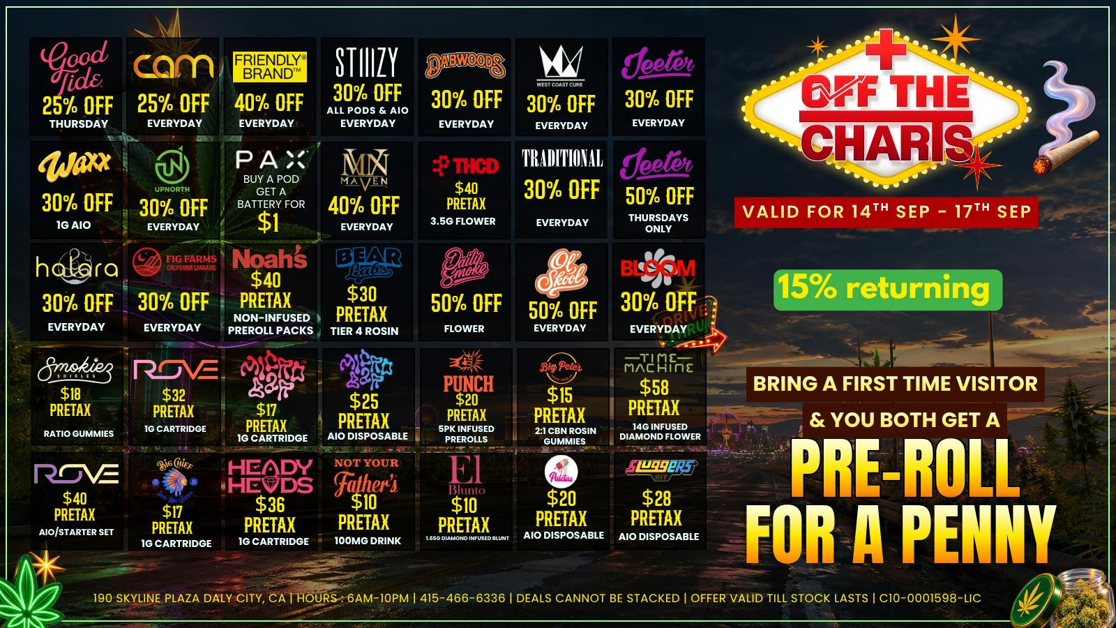 OFF THE CHARTS - DALY CITY Daly City Deals
