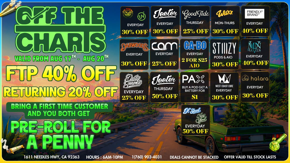 Off The Charts - Needles THE DEALS ARE HIGH… AND SO ARE THE SAVINGS