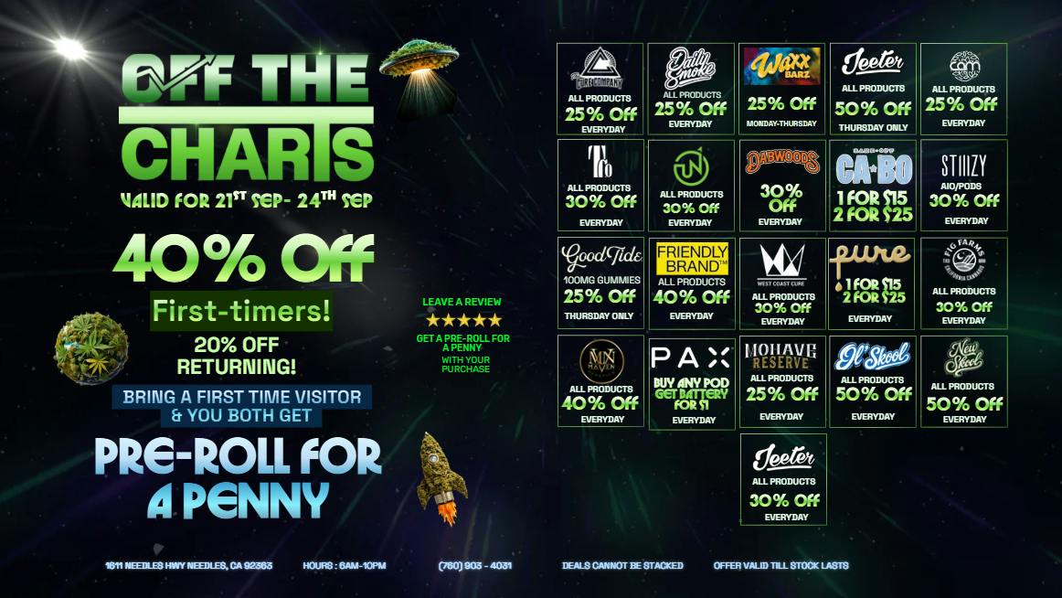 Off The Charts - Needles 💰🛸DEALS OUT OF THIS WORLD🛸💰