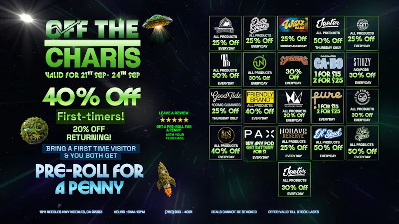 Off The Charts - Needles 💰🛸DEALS OUT OF THIS WORLD🛸💰