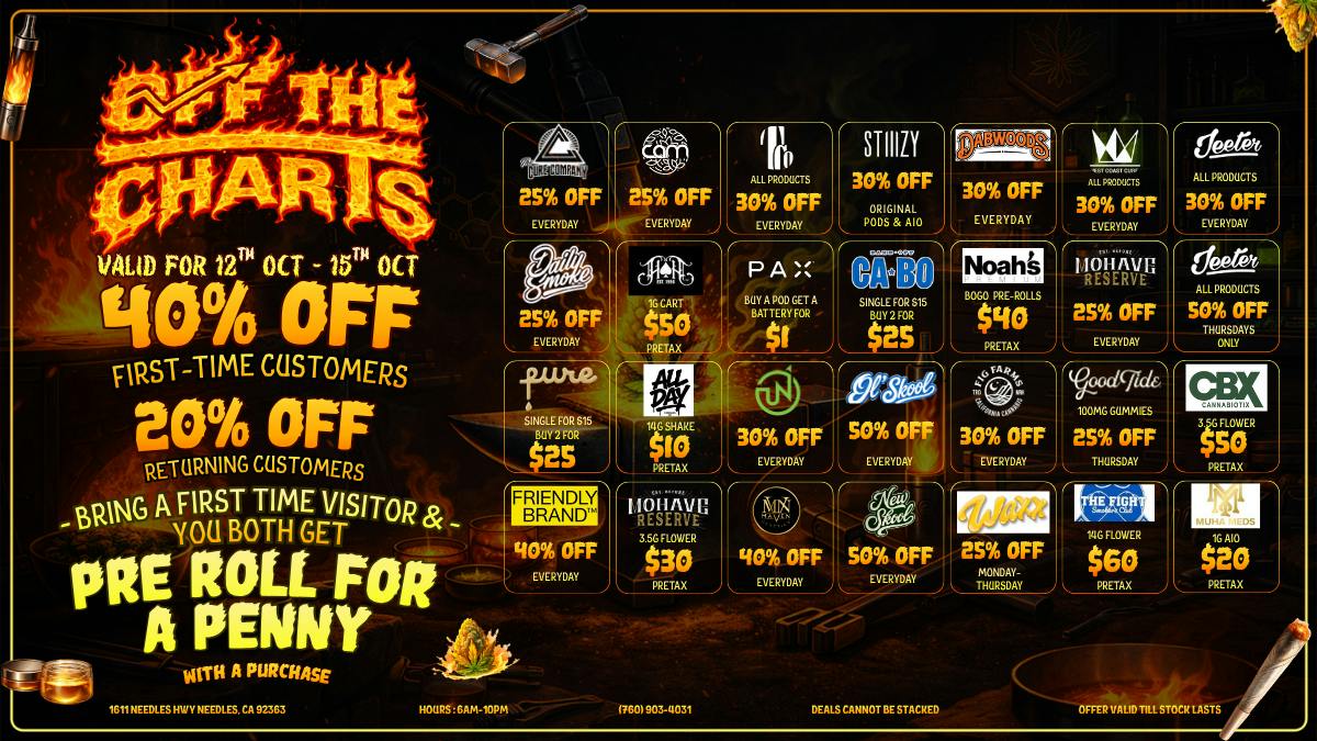 Off The Charts - Needles 🔥🧡FIRE DEALS ALL WEEK LONG🧡🔥