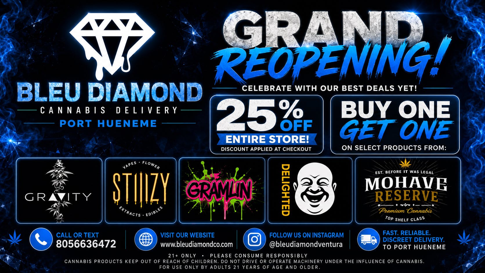 Bleu Diamond 25% OFF THE ENTIRE STORE AND BOGO ON SELECT BRANDS