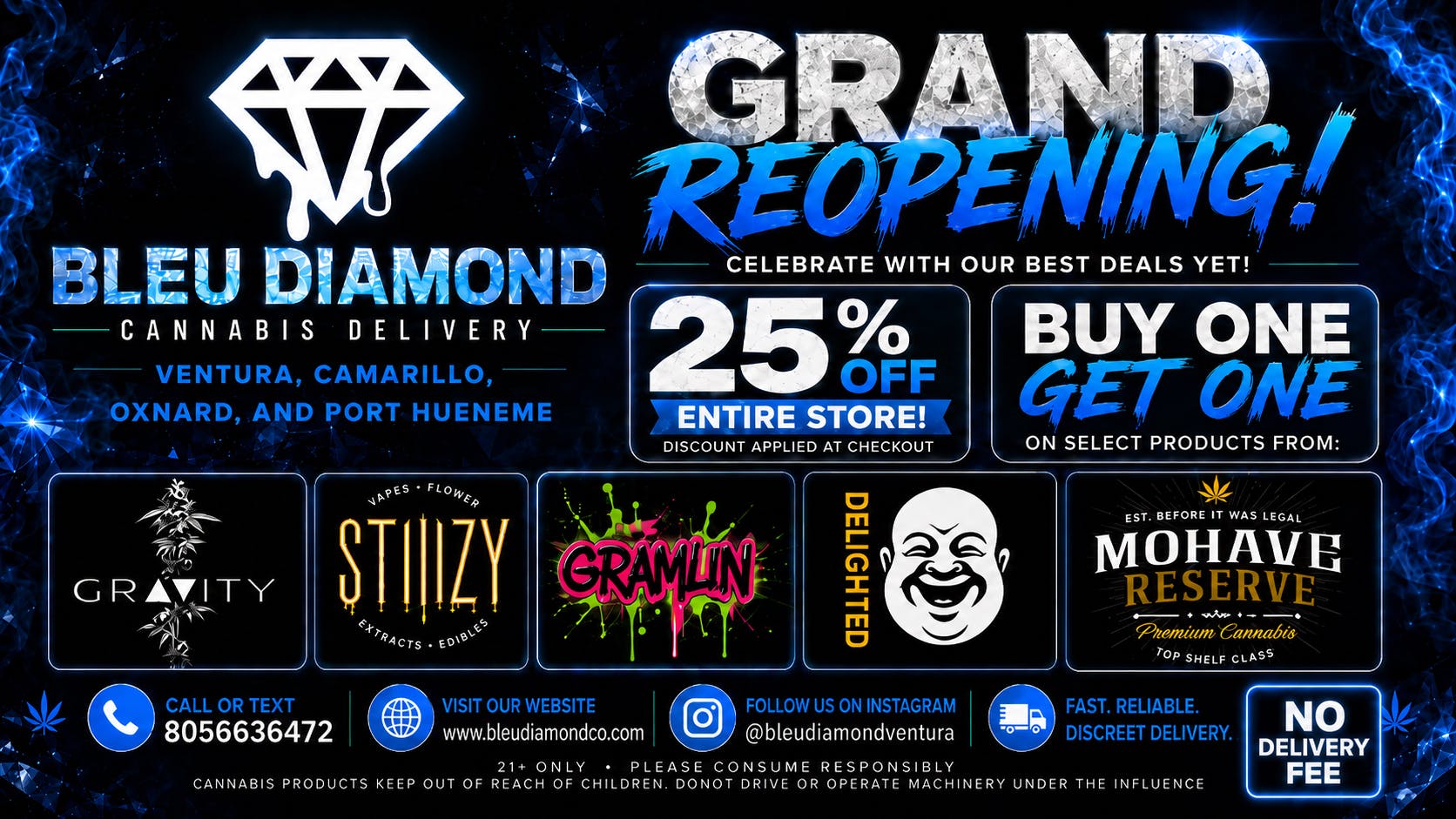Bleu Diamond 25% OFF THE ENTIRE STORE AND BOGO ON SELECT BRANDS