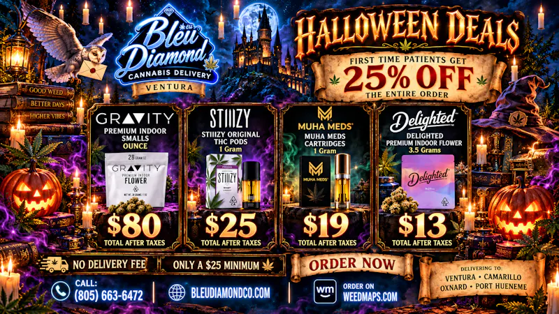 Bleu Diamond $80 INDOOR OUNCE, $25 STIIIZY 1G, $19 MUHA MEDS 1G