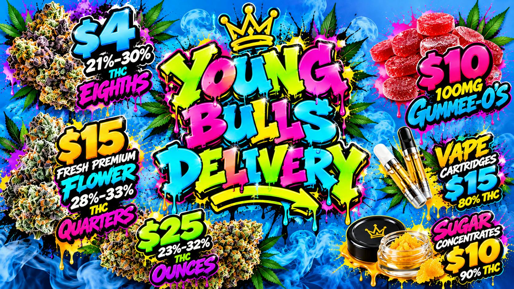 Young Bulls Delivery - Modesto 💰 $60 WORTH OF PRODUCTS FOR JUST $48!