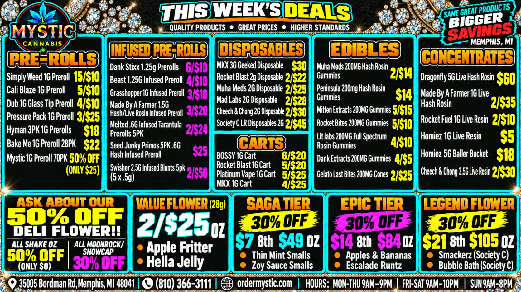 Mystic Cannabis of Memphis Mystic Cannabis - 50% off Deli Flower + MORE!!!!