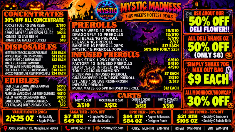 Mystic Cannabis of Memphis Mystic Cannabis - 50% off Deli Flower + MORE!!!
