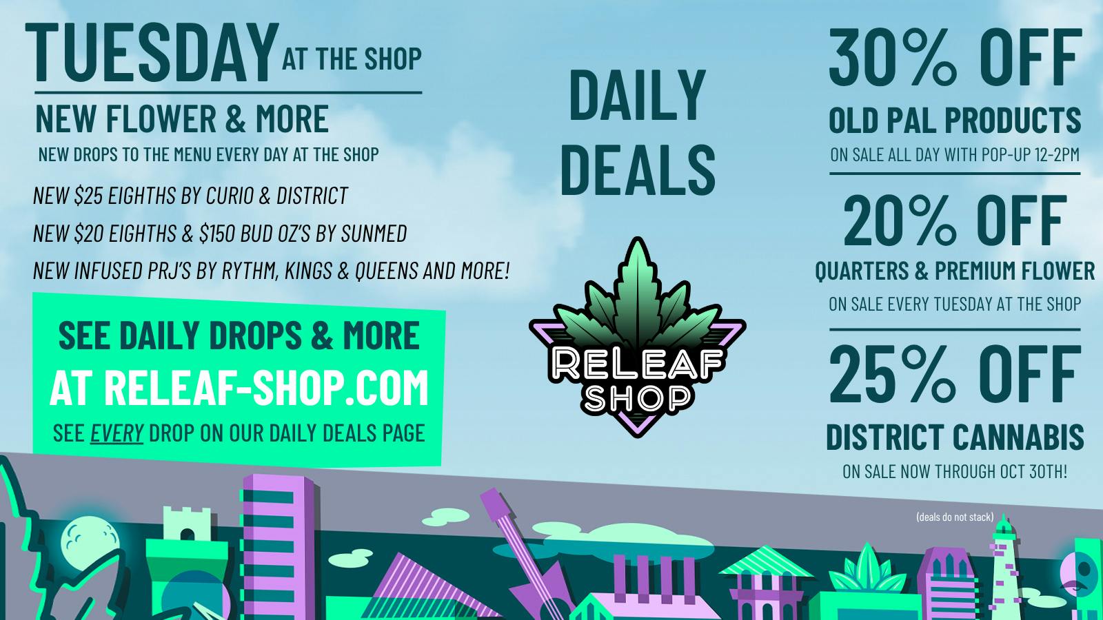 ReLeaf Shop - Baltimore Tuesday Drops & Deals!