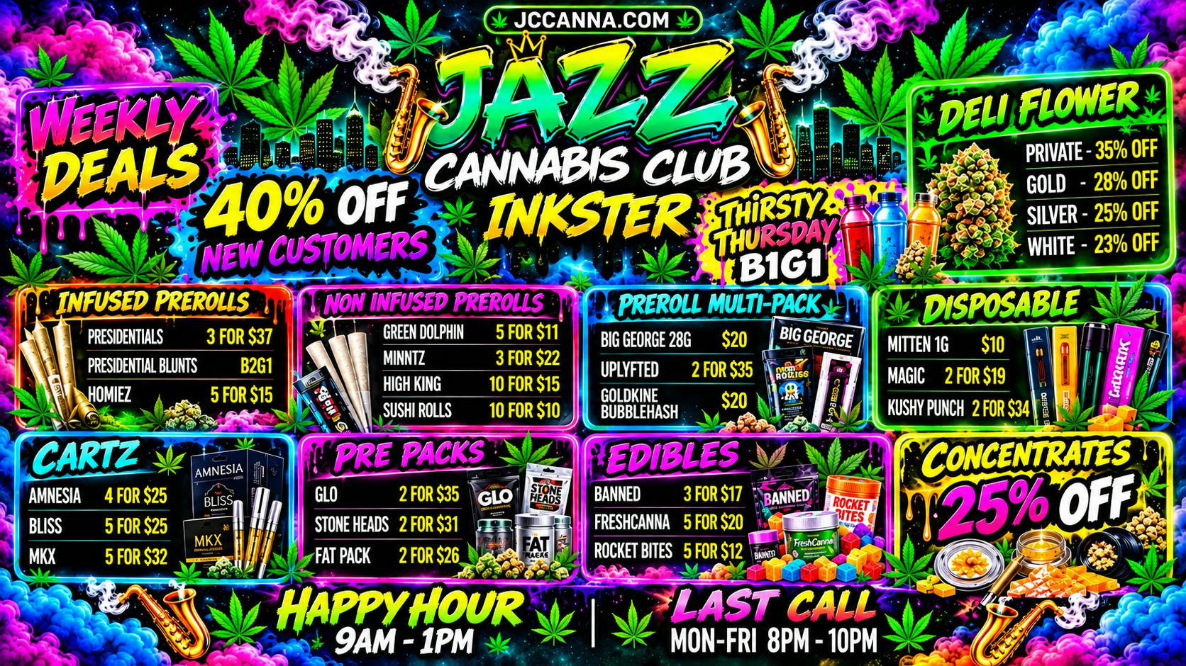 The Jazz Cannabis Club - Inkster FRESHEST F***ING WEED AROUND! DEALS DAILY