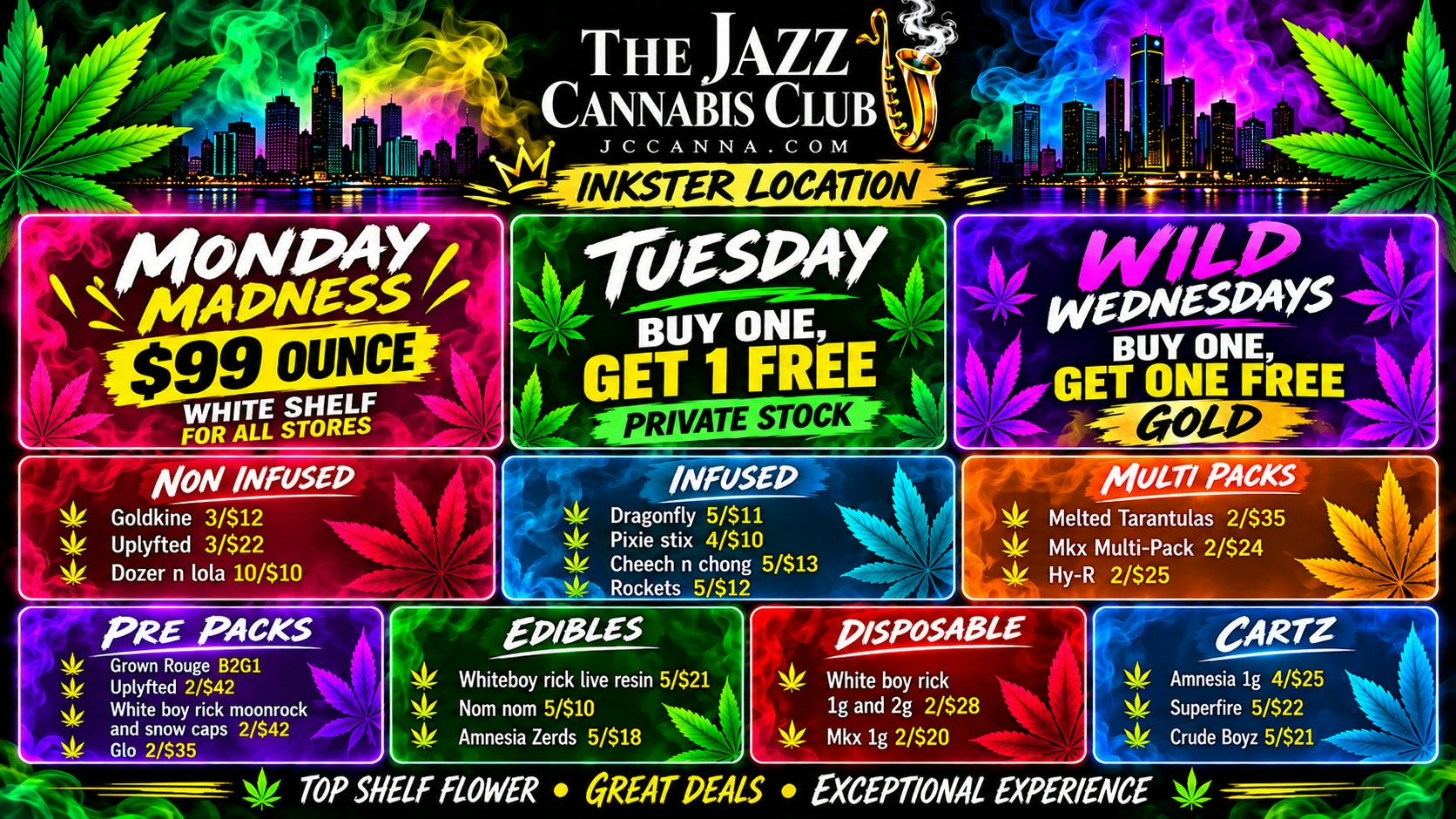 The Jazz Cannabis Club - Inkster FRESH FUCKING DEALS!!