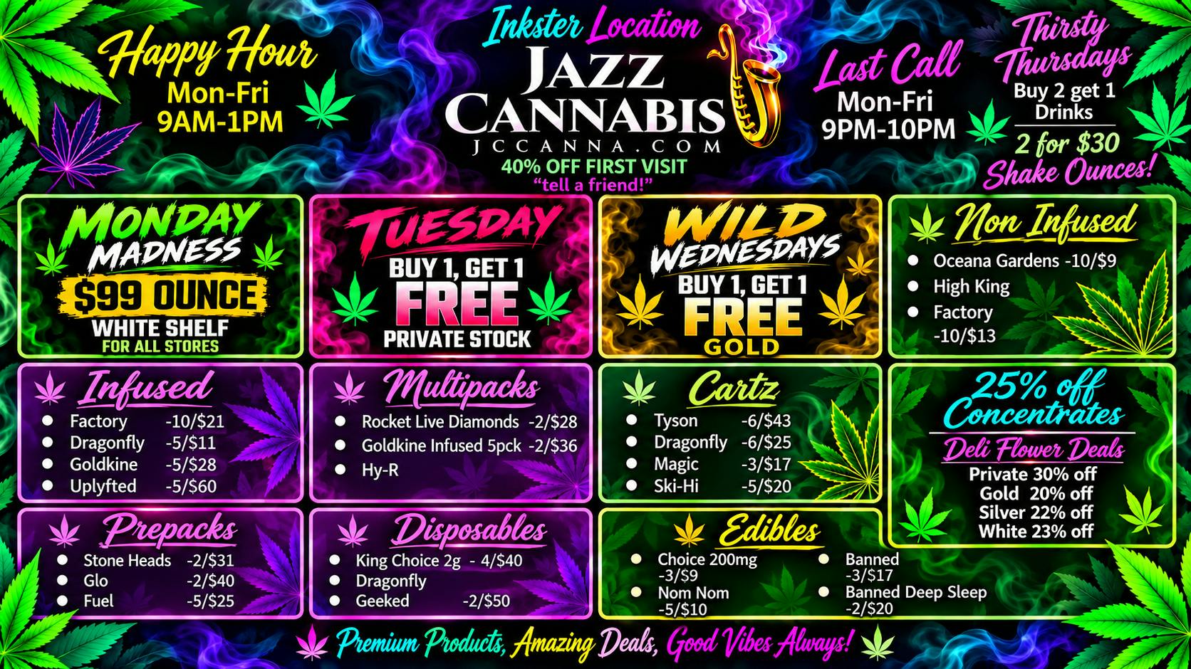 The Jazz Cannabis Club - Inkster FRESHEST F***ING WEED AROUND! DEALS DAILY