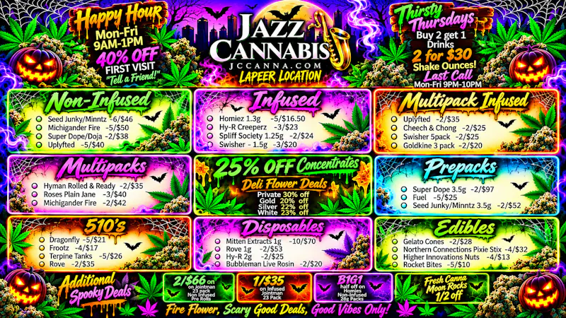 The Jazz Club - Lapeer Spooky Fresh Fire Deals, Best Rosin in the game!!