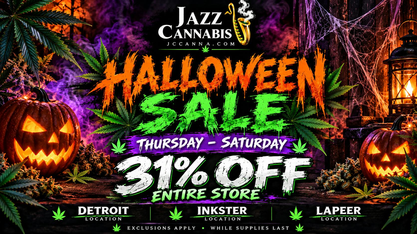 The Jazz Cannabis Club - Inkster NO TRICKS JUST TREATS
