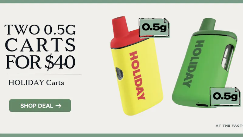 At The Factory Cannabis Co 2 Holiday .5G AIOs for $40