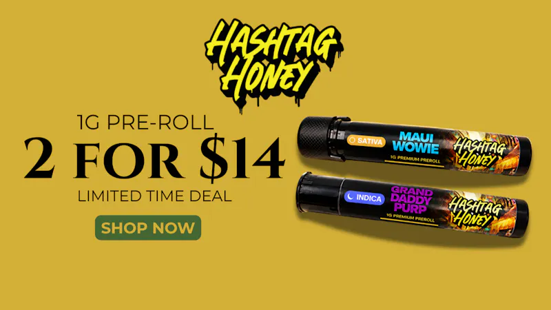 Venus Cannabis Shop Hashtag Honey 1G Pre-Roll 2 for $14