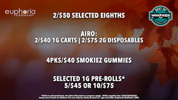 Euphoria Wellness - Marijuana Dispensary Airo - 2/$40 1g Pods & 2/$75 2g Disposables
