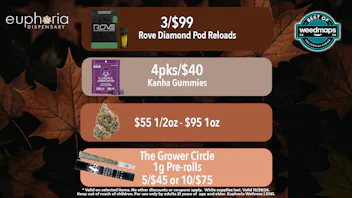 Euphoria Wellness - Marijuana Dispensary 3/$99 Rove Diamond Pods | 4pks/$40 Kanha Gummies