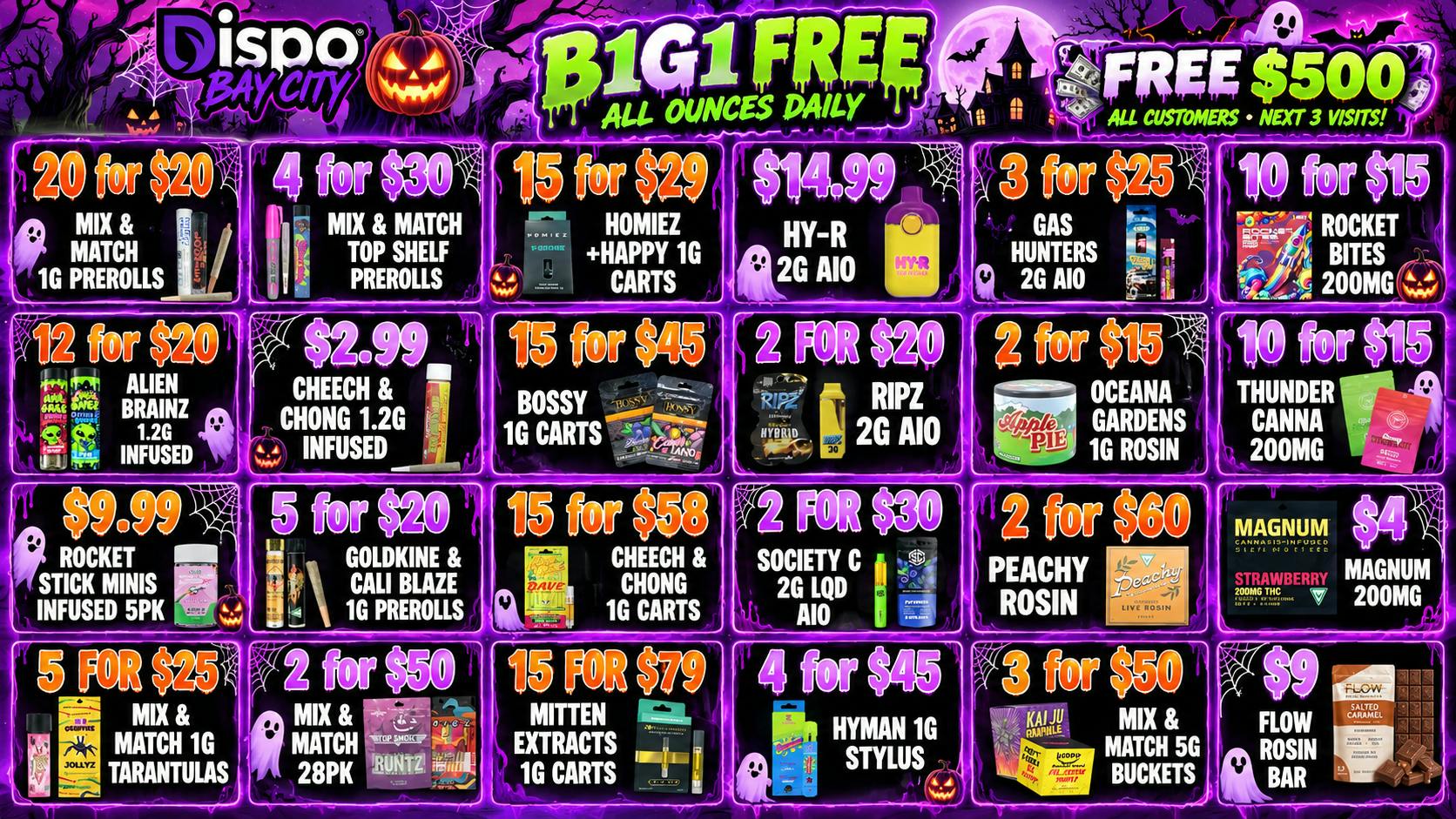 Dispo Bay City North 🎃B1G1 FREE OUNCES👻+ $500 FREE ALL CUSTOMERS🩷