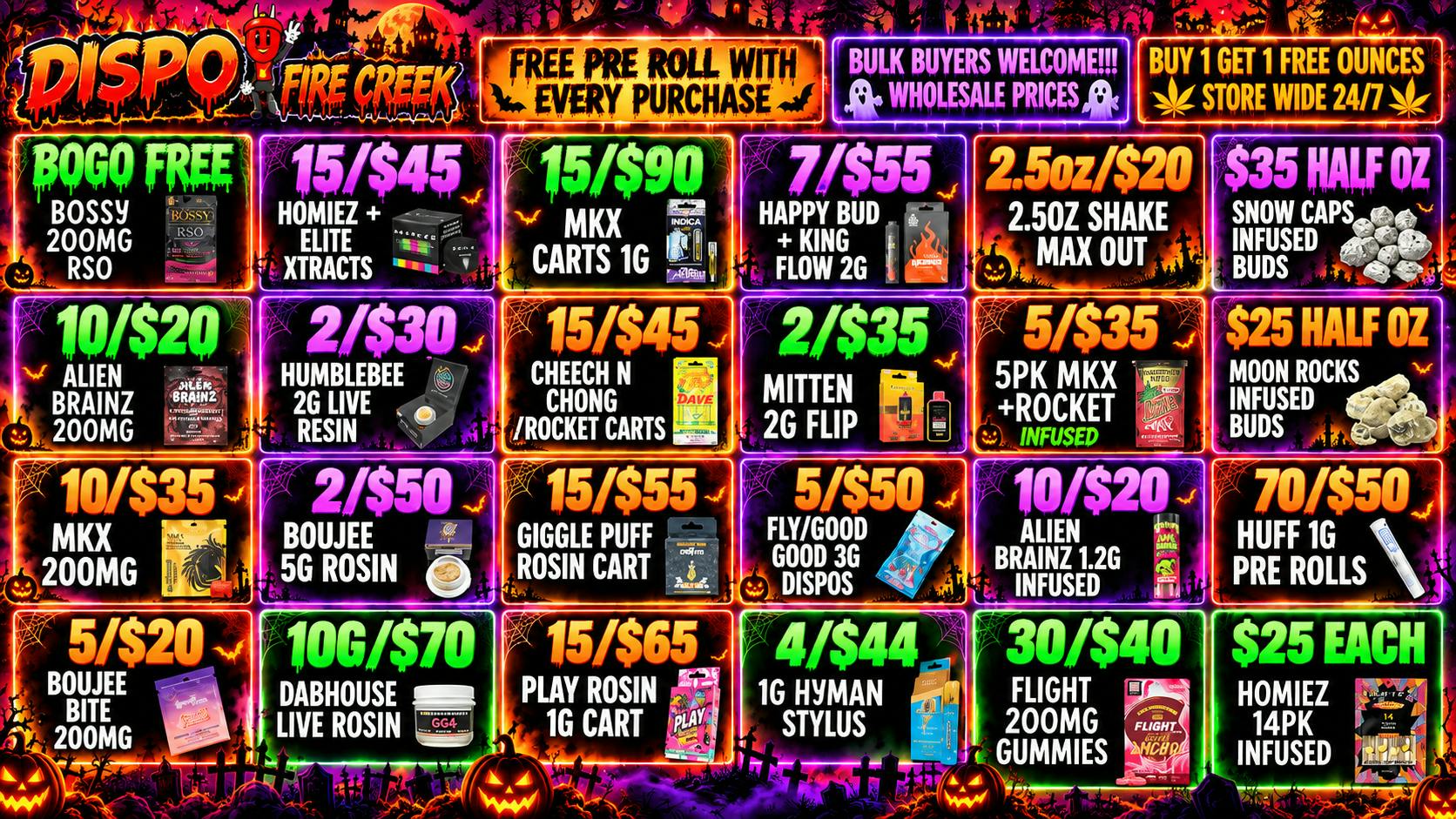 Fire Creek Battle Creek - Recreational 👻B1G1 FREE OUNCES🎃$500 FREE ALL CUSTOMERS🎃