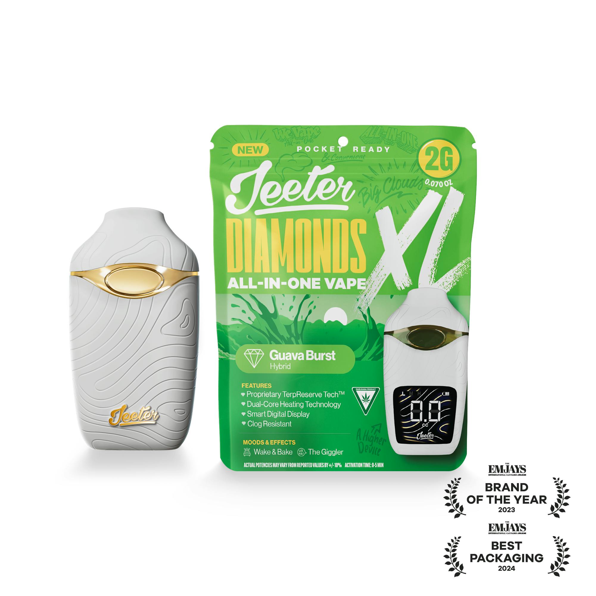 Jeeter - Jeeter | Guava Burst | Diamonds XL 2G All-In-One Vape - 1