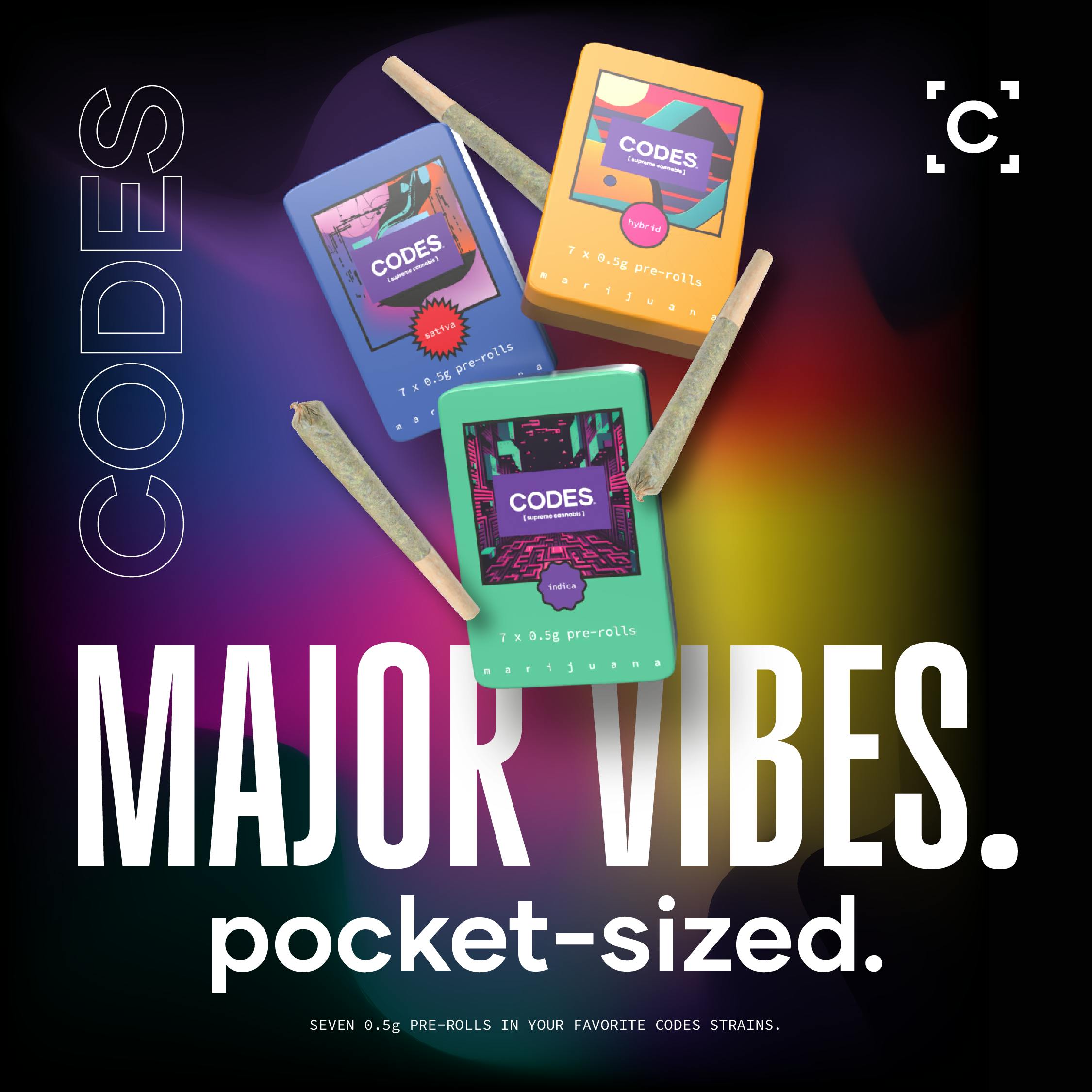 Codes - Codes: Pre-Roll Pack | Lilac Diesel | 0.5g ea | 7pk - 1