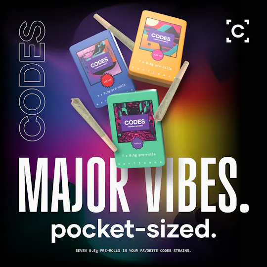 Codes - Codes: Pre-Roll Pack | Lilac Diesel | 0.5g ea | 7pk - 1