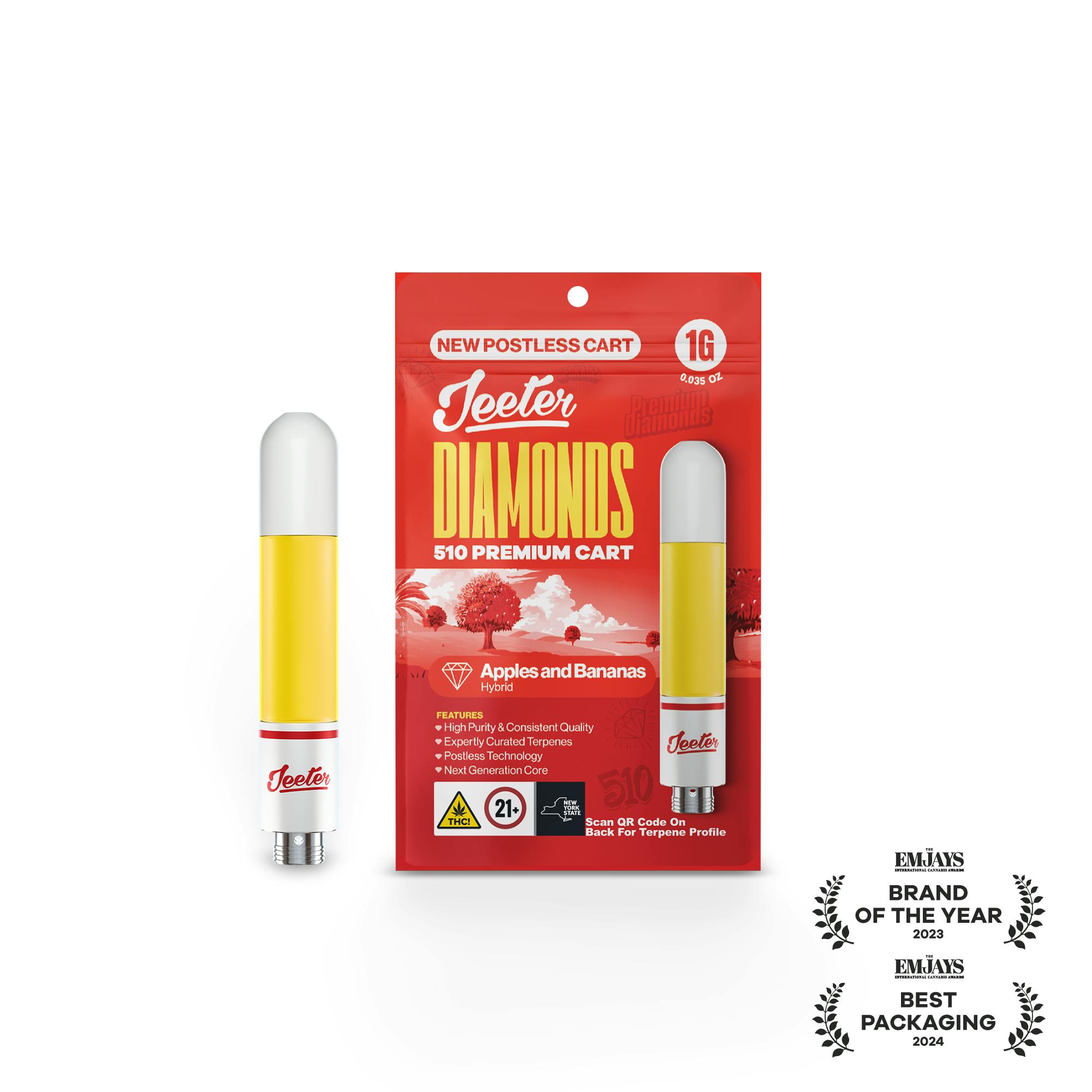 Jeeter - Jeeter | Apples and Bananas | Diamonds 510 Premium Cartridge | 1g - 1