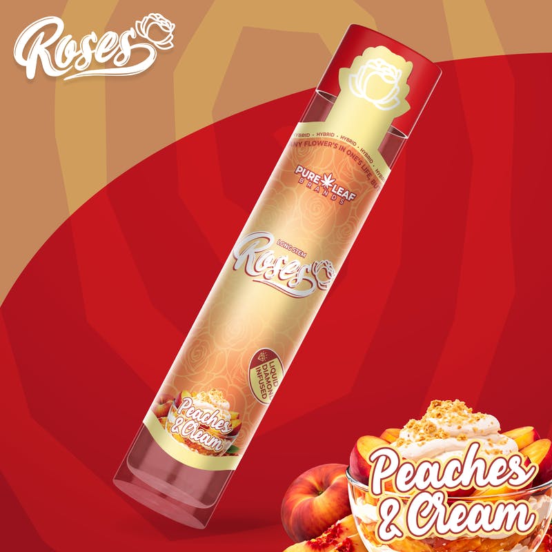 Roses - Long Stem | Peaches & Cream | LQD Infused Joint | 1g - 1