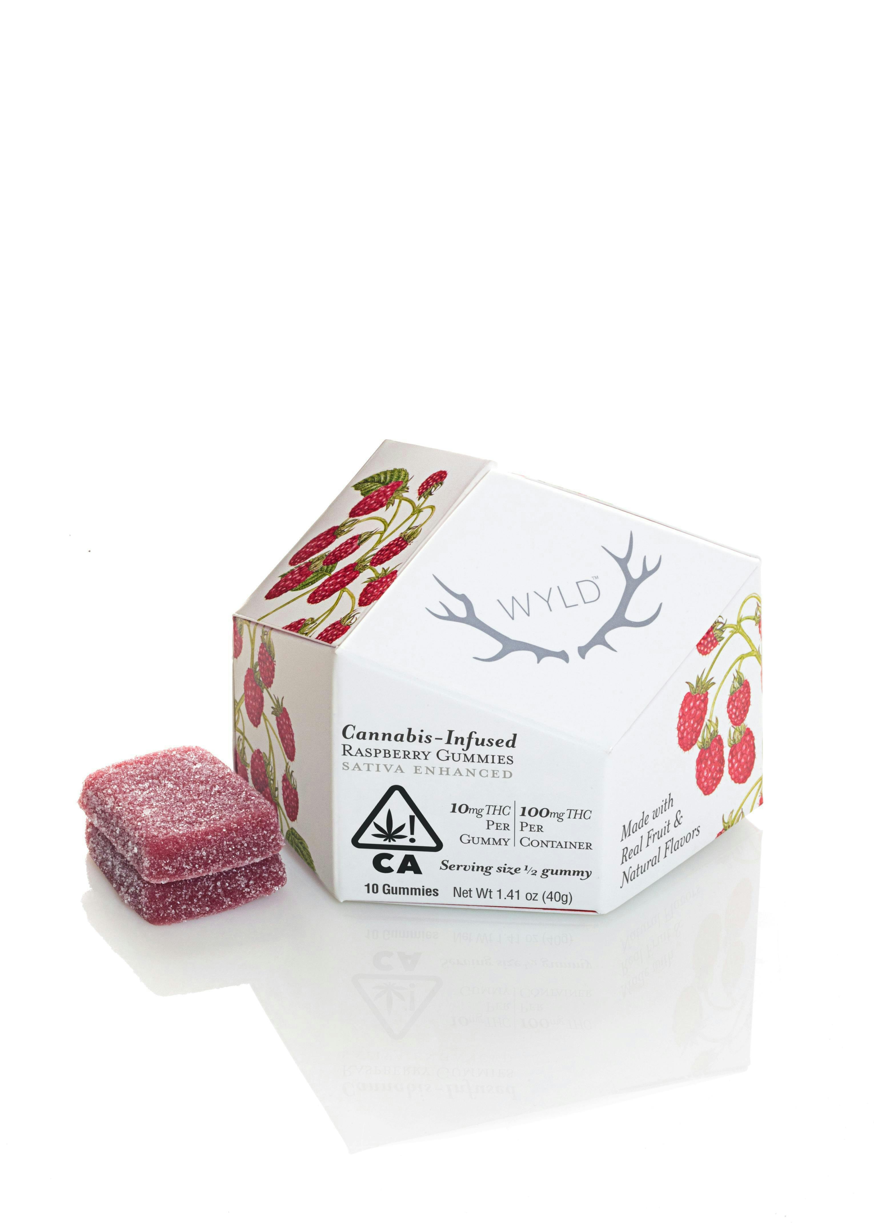 WYLD - WYLD | Raspberry Sativa Enhanced Gummies | 100mg | 10ct | 10mg/ea - 1