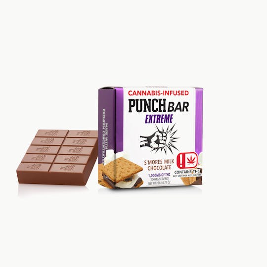 Punch Edibles & Extracts - Milk Chocolate S'Mores Extreme PunchBar 1,000mg (OK) - 1