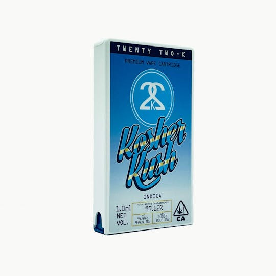 Twenty Two K / 22k - 22K - Kosher Kush - Cartridge - 1.0ml - 1