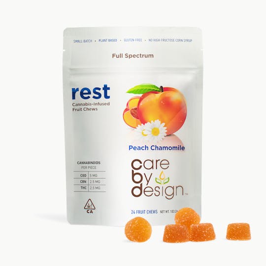 Care By Design - Care By Design | Gummies Peach Chamomile REST 60mg THC 24ct - 1